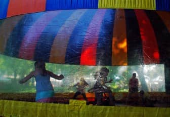 Kids enjoy the bounce house at the 2014 Gaspee Days  Arts and Crafts Festival Sunday, May 25.