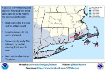 The National Weather Service warns of a possible 1-2 inches of snow during the Thursday, Jan. 22 morning commute. 