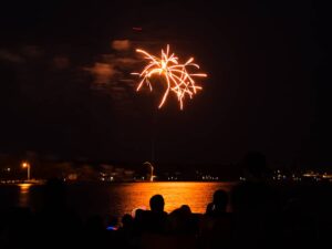 The view at Warwick City Park during Fourth of July Fireworks July 3, 2015.