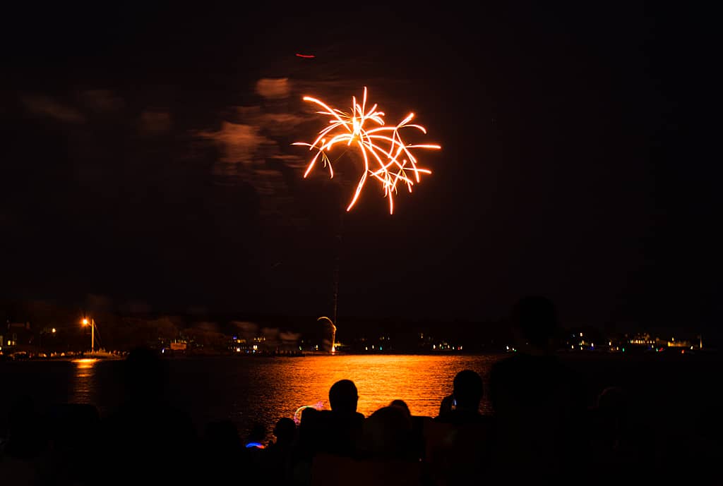 The view at Warwick City Park during Fourth of July Fireworks July 3, 2015.