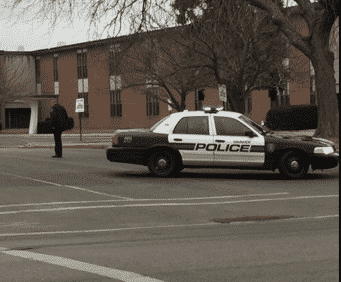 [CREDIT: Bethany Hashway] Warwick Police reported receiving a bomb threat at Warwick Veterans High School Jan. 3 at noon. Above, the scene outside the school at 1:48 p.m.