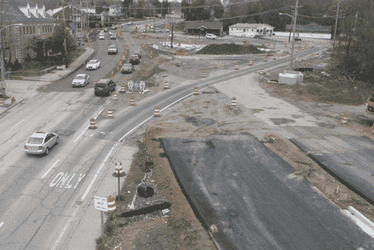 [CREDIT: RIDOT] The new road between Veterans Memorial Drive and the intersection of Toll Gate Road and Centerville Road. 