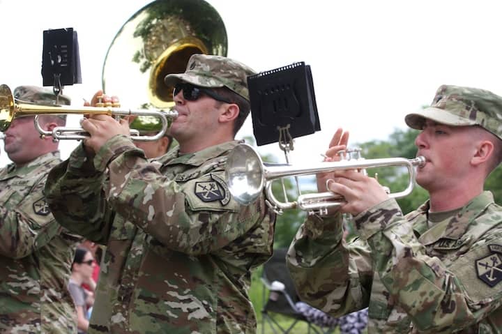 [CREDIT: Beth Hurd] The US Army band played for spectators during he 2016 Gaspee Day parade June 11.