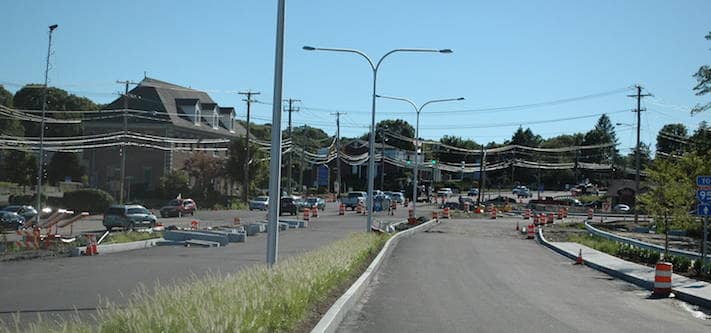 [CREDIT: Rob Borkowski] Veterans Memorial Drive Extension. facing the Toll Gate, Centerville Road and Gilbane Street roundabout.