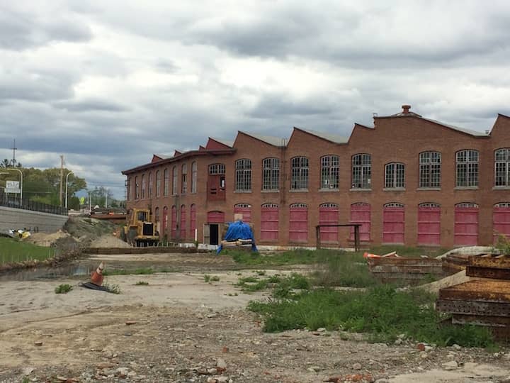 [CREDIT: Rob Borkowski] A view of the sawtooth building seen from Burger King on Centerville Road.