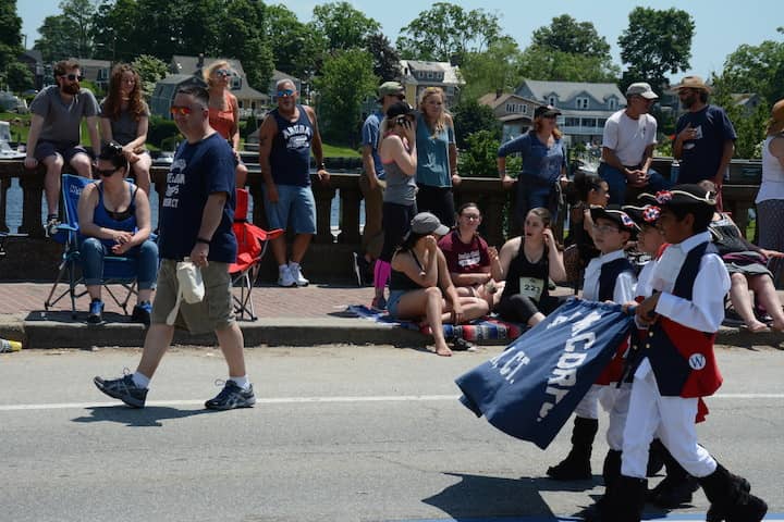 [CREDIT: Rob Borkowski] The Windsor CT Fife and Drum Corps at the 2017 Gaspee Days Parade.