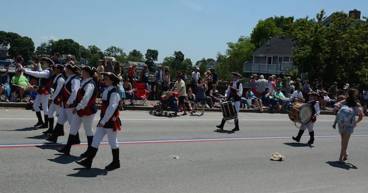 [CREDIT: Rob Borkowski] The Windsor CT Fife and Drum Corps at the 2017 Gaspee Days Parade.