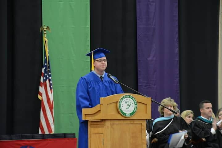 [CREDIT: Rob Borkowski] Toll Gate High Class of 2017 President Zack Colon.