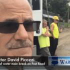 [CREDIT: Rob Borkowski] DPW Director David Picozzi explains circumstances of the water main break on Post Road July 14.