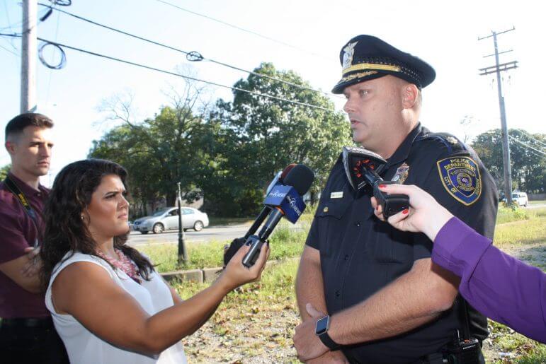 [CREDIT: Beth Hurd] WPD Sgt. John Kelly explains the rules motorists must follow when approaching crosswalks.