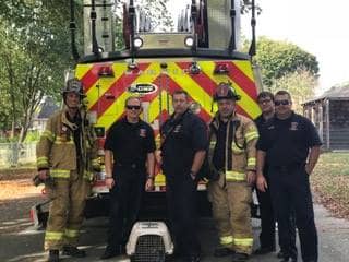 [CREDIT: WPD] Firefighters rescued a barred owl from a tree Oct. 11.