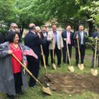 [CREDIT: Courtesy Kim Wineman] Local and state officials gathered on Memorial Day at Veterans Park to plant a dogwood honoring those who died in service to the country.