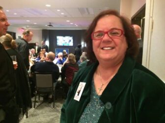 [CREDIT: Rob Borkowski] Dist. 21 Rep. Camille Vella-Wilkinson at the Hyatt in Warwick during the Nov. 6, 2018 midterm election. Vella-Wilkinson, who is not running for reelection in 2024, is cofounder and CEO of MISSION: Boots to Briefcases.