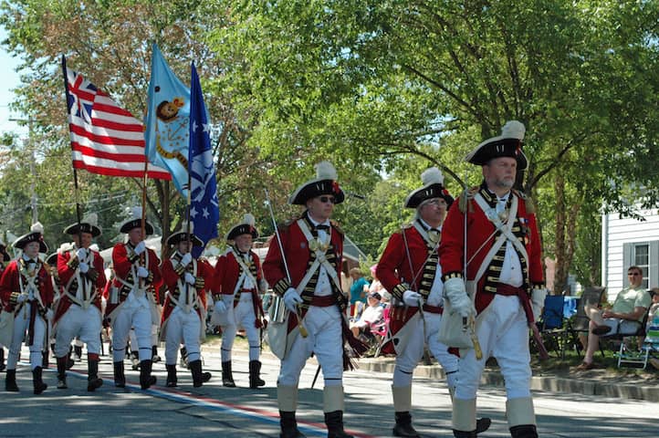 [CREDIT: Rob Borkowski] The Pawtuxet Rangers start off the 2019 Gaspee Days Parade Saturday, June 8.