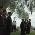 [CREDIT: Rob Borkowski] Warwick police during Wednesday's Sept. 11 memorial ceremony. At left is Warwick Police Chief Col. Rick Rathbun.