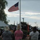 [CREDIT: Rob Borkowski] School Committee member Nathan Cornell played taps at Wednesday's Sept. 11 memorial ceremony.