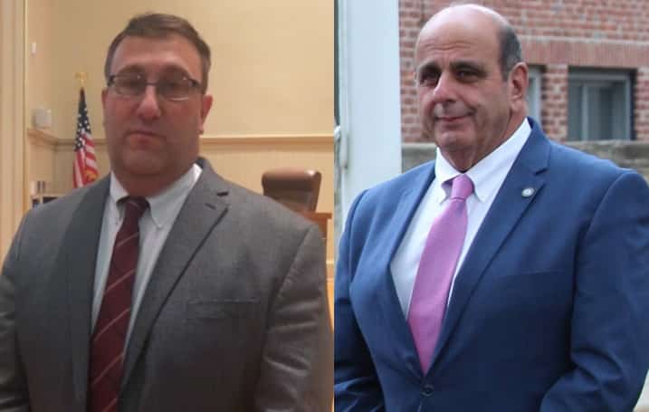 [CREDIT: WarwickPost] Warwick City Councilor Steve Merolla, left, has criticized Mayor Joseph Solomon, right for hiring a team of lawyers without first reviewing one as City Solicitor according to the City Charter.