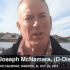 [CREDIT: Rob Borkowski] Rep. Joseph McNamara, (D-Dist 19) explains improvements in safety and accessibility at the Salter Grove causeway.