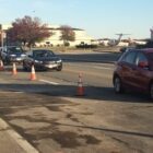 [CREDIT: Rob Borkowski] One lane of Airport Road near the Post Road intersection was closed Monday as the Warwick Water Department repaired a water main.