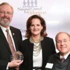 [CREDIT: Congressman Jim Langevin's office] Langevin receiving the National Council for Adoption’s ‘Friend of Adoption Award’ at Langevin's DC office.