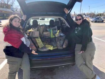 [CREDIT: Troop 1 Gaspee Plateau] Troop 1 Gaspee Plateau Scouts contributed to the Scouting for Food drive.