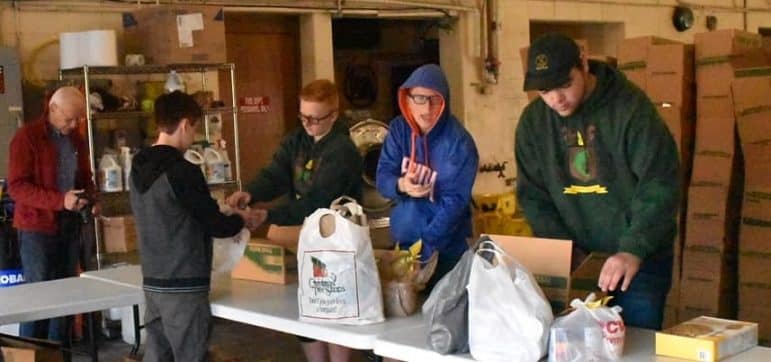 [CREDIT: Troop 63] Troop 63 Scouts contributed to the more than 190,000 pounds of food collected during this year's Scouting for Food drive.