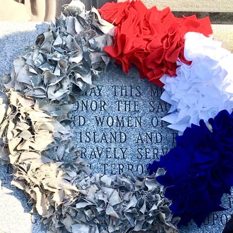 [CREDIT: Kim Wineman] A wreath laid at Warwick Veterans Memorial Park on Veterans Day 2019.