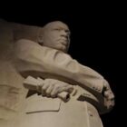 [CREDIT: Mary Carlos] Martin Luther King Jr.'s memorial in Washington D.C. By King's reckoning, the evils of racism, poverty and war were intertwined, and King was determined to oppose them all.