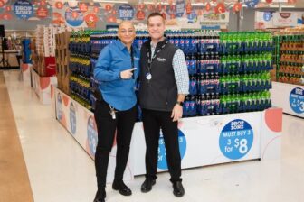 [CREDIT: Price Rite] From left, Sarah Fernandez, store manager, and Jon Wiltrout, Sr. Human Resource Manager, at the remodeled Warwick Price Rite. Feb. 28.