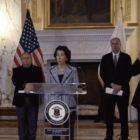 Gov. Gina Raimondo held a press conference April 1 announcing two new COVID-19 deaths, a quarantine shopping service, RIDelivers, and a bridge loan program for struggling small businesses of 10 or fewer people.