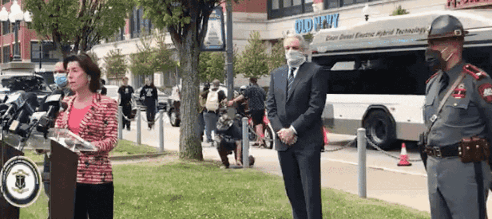 [CREDIT: RI.gov] Gov. Gina Raimondo urged Rhode Islanders to rise above violence the morning after a riot at Providence Place Mall Monday night, June 1, 2020. A Providence, Cranston and Warwick curfew has been set by local officials.