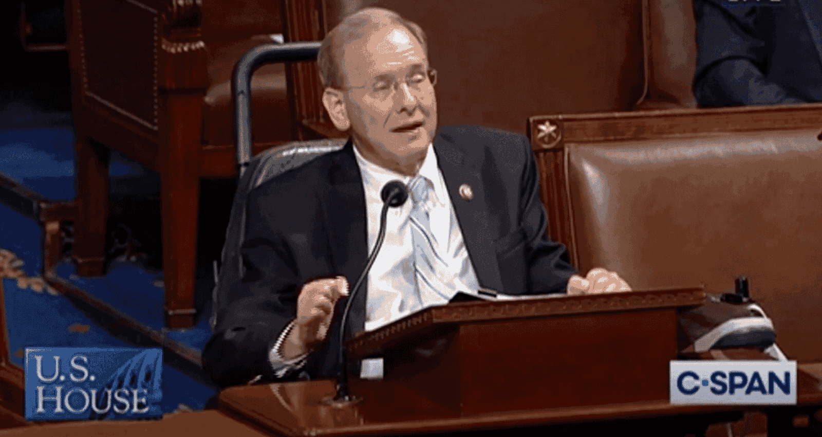 [CREDIT: CSPAN] Congressman Jim Langevin spoke against Postmaster DeJoy's plans for the Post Office Saturday.