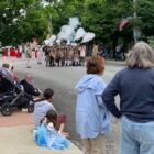 [CREDIT: Rob Borkowski] Musket fire was a regular thrill for spectators during the 2021 Gaspee Day Parade.