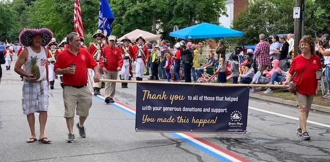 [CREDIT: Rob Borkowski] The Pawtuxet Rangers and Mace Bearer Stephen McCartney help start off the 2021 Gaspee Day Parade.