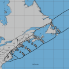 [CREDIT: NWS] The National Weather Service has issued a Tropical Storm Warning for the area, forecasting flooding rain, damaging wind, and a possible tornado. The first strong winds from the storm are expected to arrive at 8 a.m. here.