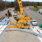 [CREDIT: RIDOT] RIDOT begins shifting Division Street Bridge traffic to a temporary bridge tonight in preparation for demolition of the 1967 bridge.