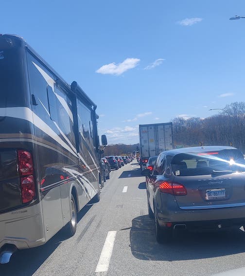 [CREDIT: Troy Remillard] State Police and Astro Towing were reported responding to a multiple car EG Warwick crash on Rte. 95 North past the Rte. 4 split, blocking traffic through East Greenwich and Warwick Saturday morning.