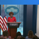 [CREDIT: The White House] Press Secretary Karine Jean-Pierre read a statement from President Biden's doctor noting that since Biden is fully vaccinated and boosted twice, chances of serious illness resulting from the president's COVID diagnosis are dramatically lower than they'd otherwise be.