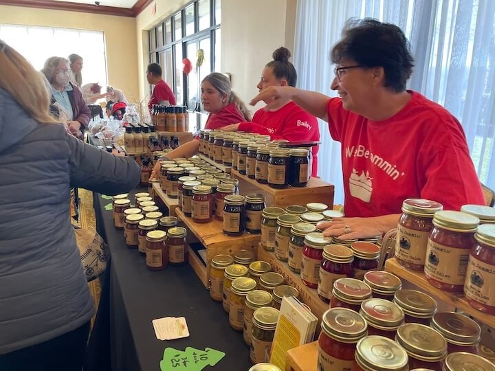 [CREDIT: Rob Borkowski] Debbie Wood, co-owner of the Warwick-based We Be Jammin' selling  jams.