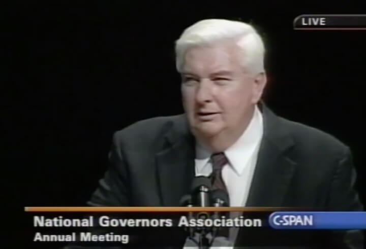 [CREDIT: CSPAN] Former Gov. Lincoln Almond at the 2001 National Governors Association conference.