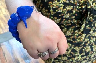 [CREDIT: Rob Borkowski] A 3-D printed bracelet for the Outsider Collective's Wearable Art Show April 21.