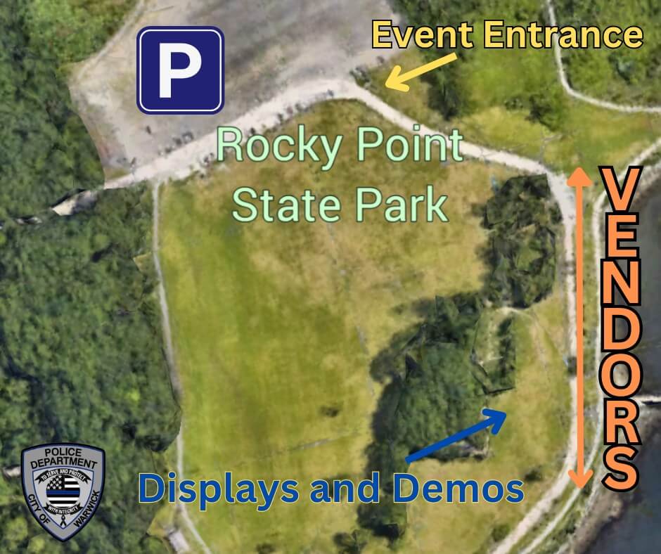 [CREDIT: WPD] A map of parking and access to the Rocky Point Spring Festival 10 a.m. Saturday, May 6, till 3:30 p.m. 