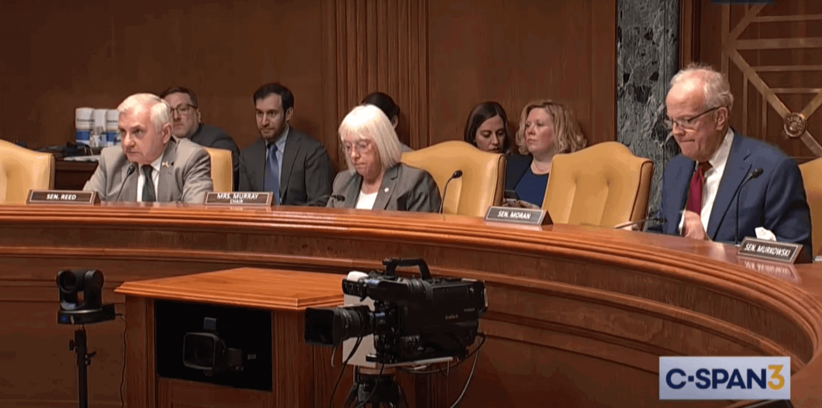 [CREDIT: CSPAN] Sen. Jack Reed questioned federal law enforcement officials about the impact of Speaker McCarthy's proposed $4.5T budget cuts on the opioid epidemic and public safety.