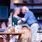 [CREDIT: Cat Laine] From left, Candice Brown (playing Hazel) and Richard Donelly (playing Robin) in The Gamm Theatre's production, "The Children" about a couple weathering the figurative and literal fallout of a nuclear disaster.