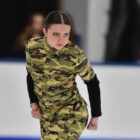 [CREDIT: Natalia McCartney] Warwick skater Emma McCartney during the Team USA's competition in the Nation's Cup theatre on ice world competition hosted in Norwood, MA at Skating Club of Boston.