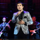 [CREDIT: Mark Turek] Zane Zapata asFrankie Valli in Theater By The Sea's ( TBTS ) production of Jersey Boys. Jersey Boys runs through Sept. 10 at the 364 Cards Pond Road, Wakefield, RI theater,