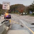 [CREDIT: Mayor Picozzi] A water main break has left Centerville Road shut near the Rte. 95 ramps.