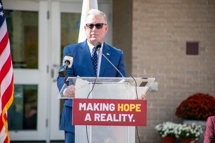 [CREDIT: RI Legislative Press and Information Bureau] Rep. Joe McNamara sponsored the legislation creating the Hope Scholarship, signed Oct. 12 at Rhode Island College.