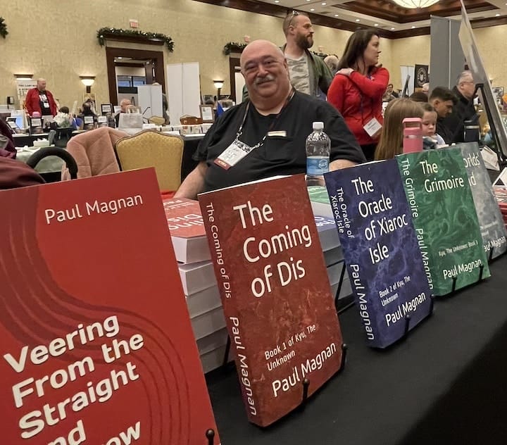 [CREDIT: Rob Borkowski] Paul Magnan, author of four-book dark fantasy series Kyu, The Unknown, at the RI Author Expo at Crowne Plaza Warwick Saturday. 