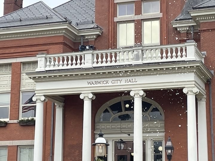 [CREDIT: Rob Borkowski] It was balmy weather so the snow was pretend at the Rolling, Strolling Apponaug Winter Festival Dec. 9.